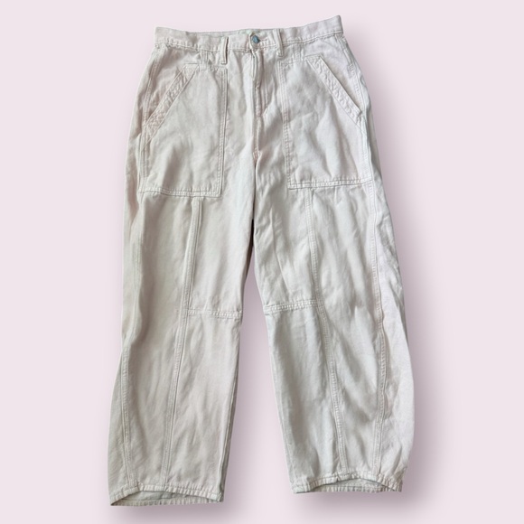 Universal Thread Pants - Universal Thread High Rise Utility Jeans Light Pink Wide Leg Size 12